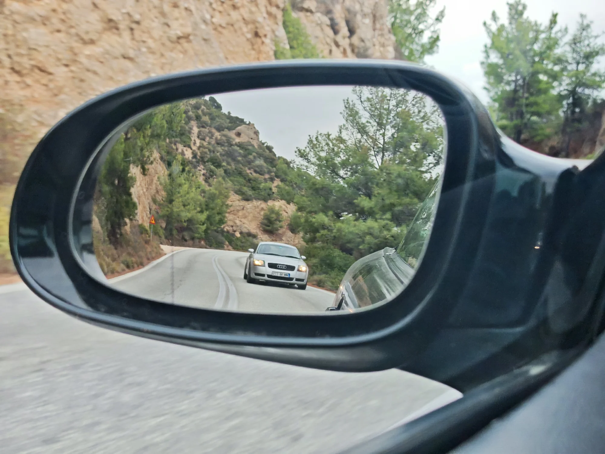 Thassos 2025 - car, mirror, rear-view-mirror, sedan, white-car, audi, tt, 8n