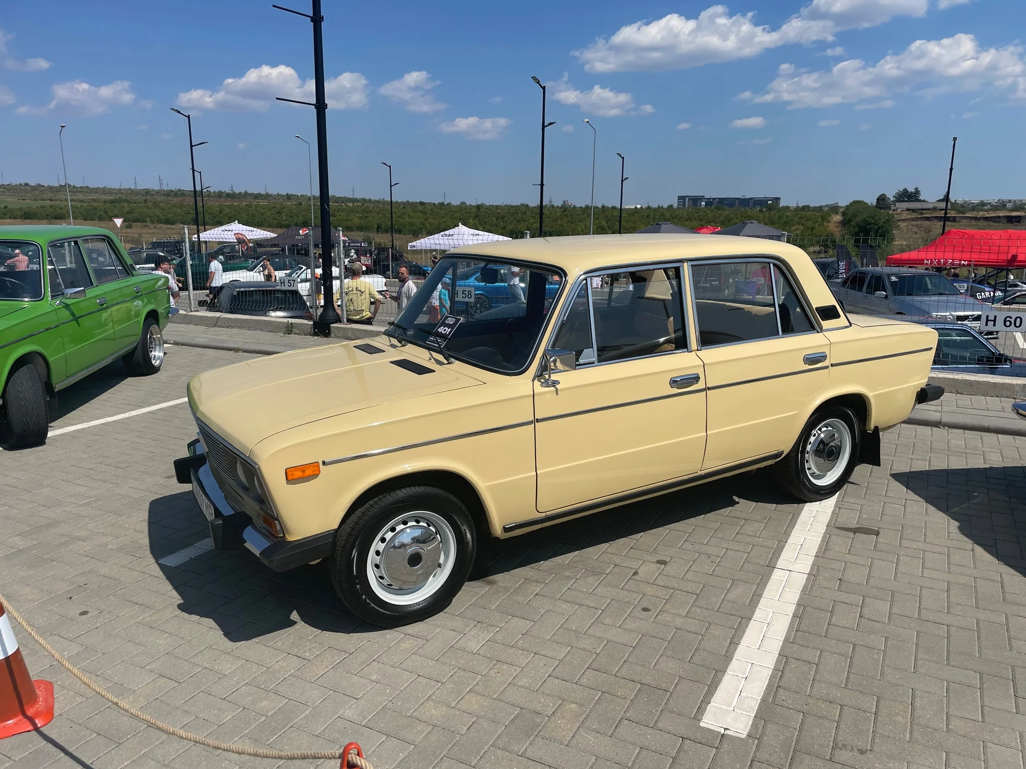 Cream Lada 2106 at Classic Car Meet - lada, sedan, classic, vintage, cream-yellow, 2106, soviet