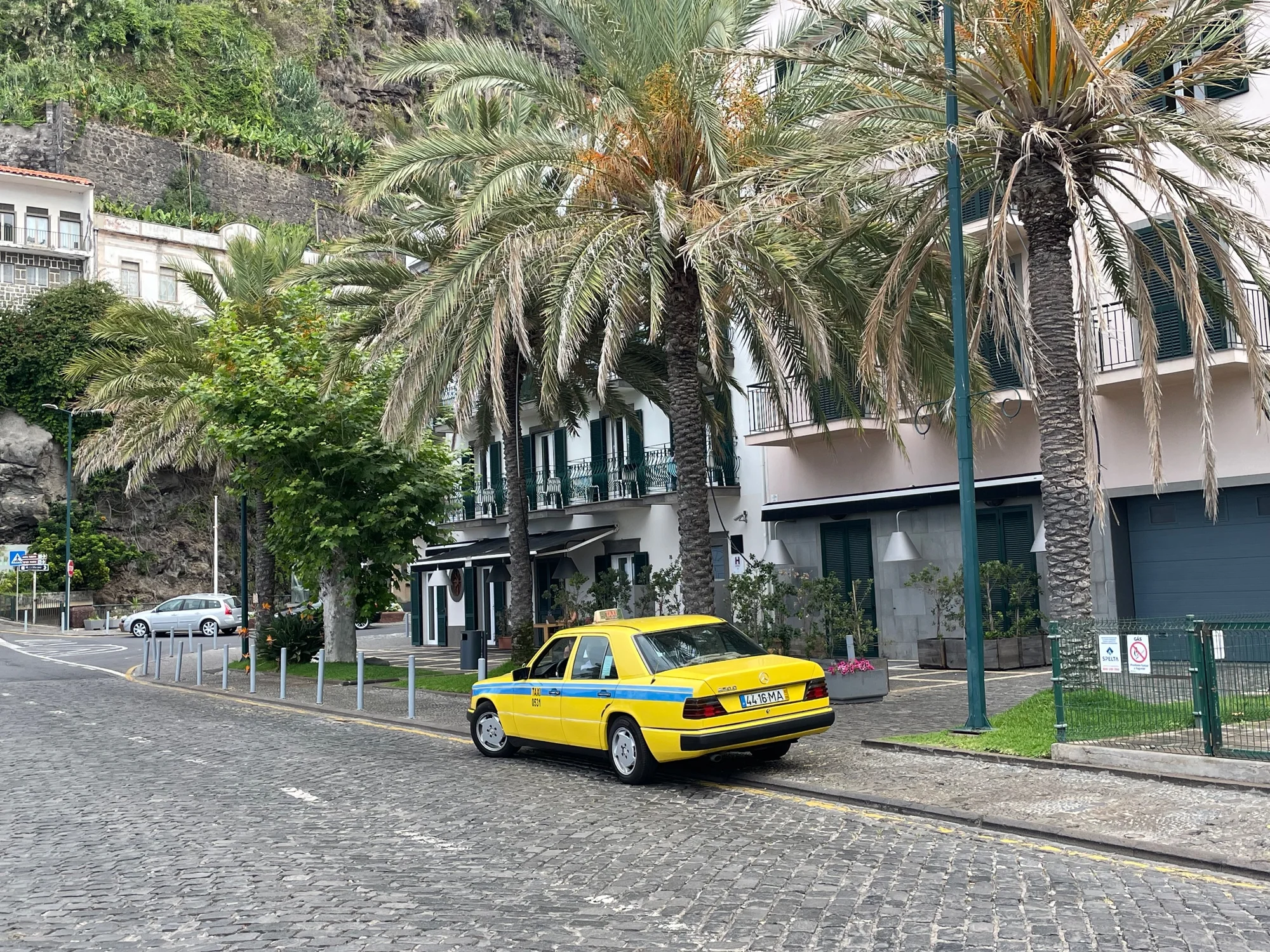 Yellow Taxi in Coastal Portugal - taxi, yellow, sedan, 1990s, youngtimer, portugal, classic