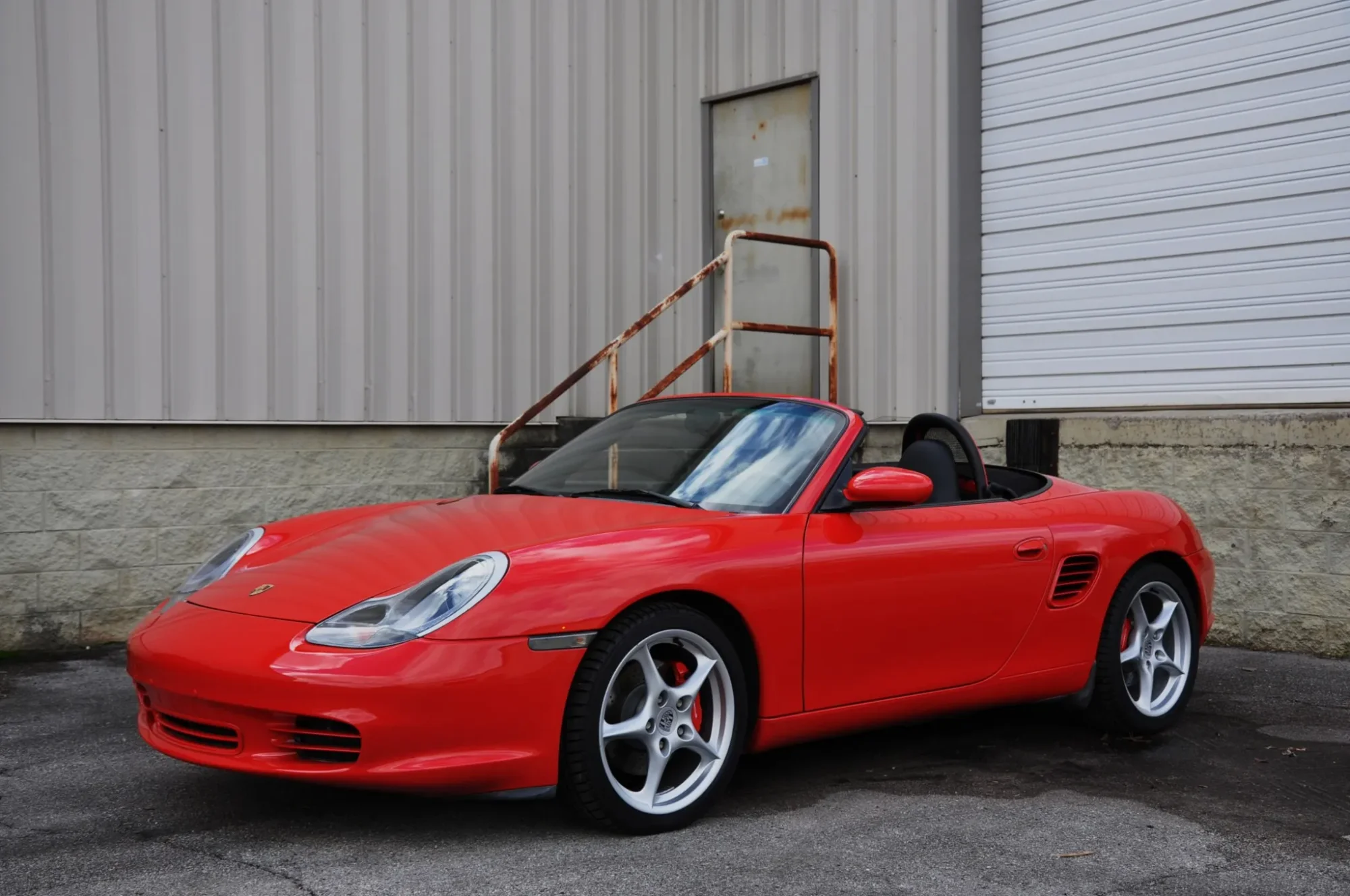 Brilliant Red Porsche Boxster Convertible - porsche, boxster, convertible, roadster, red