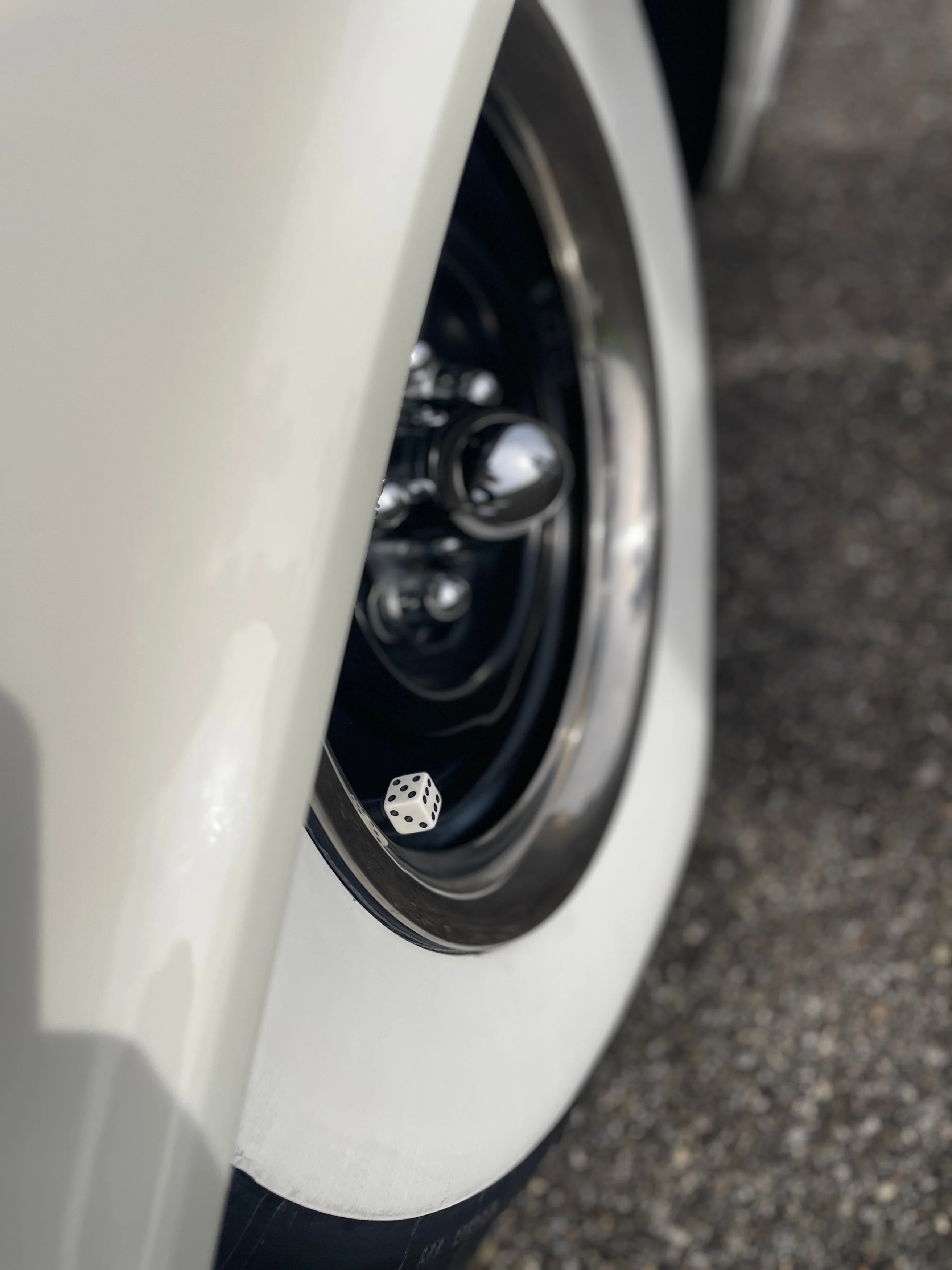 White Car with Dice Headlight Detail - headlight, led, car-detail, white-car, modern, detail-shot