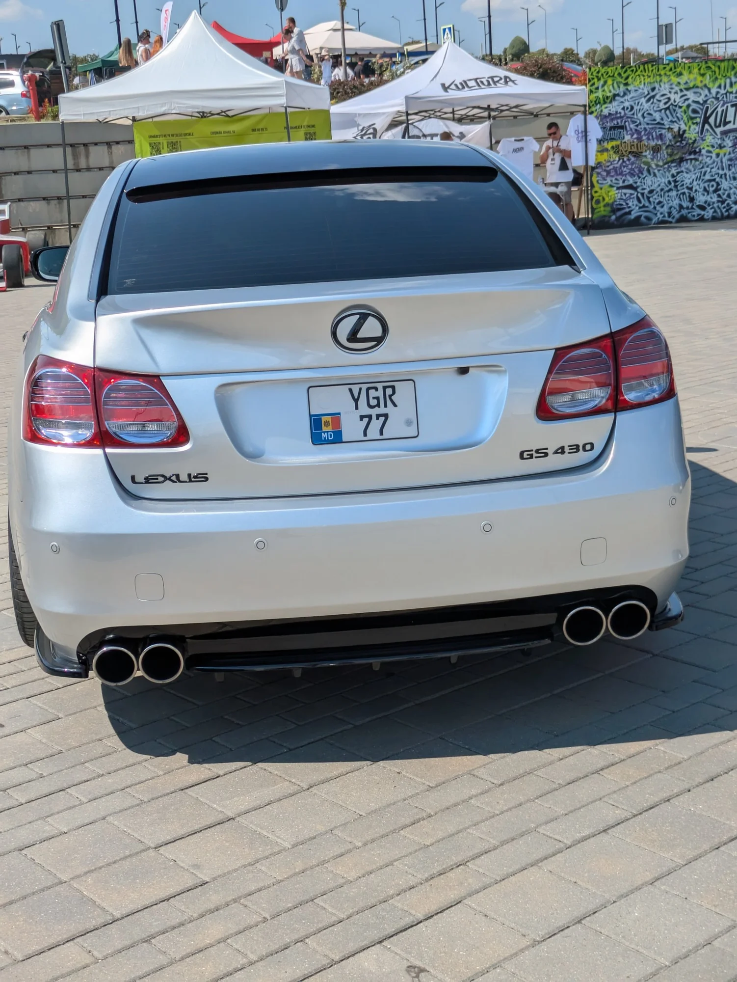 Pearl White Lexus GS430 at Car Meet - lexus, gs430, sedan, silver, pearl-white
