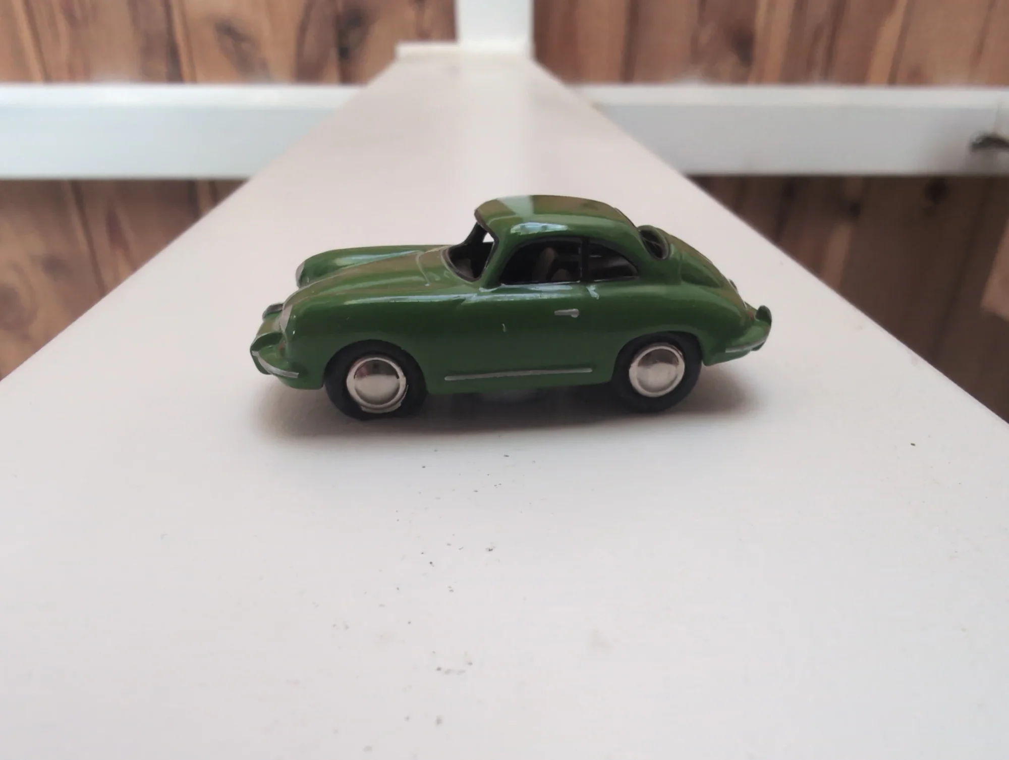 Vintage Green Porsche 356 Diecast Model - toy-car, die-cast, vintage, coupe, green, porsche, 356, diecast
