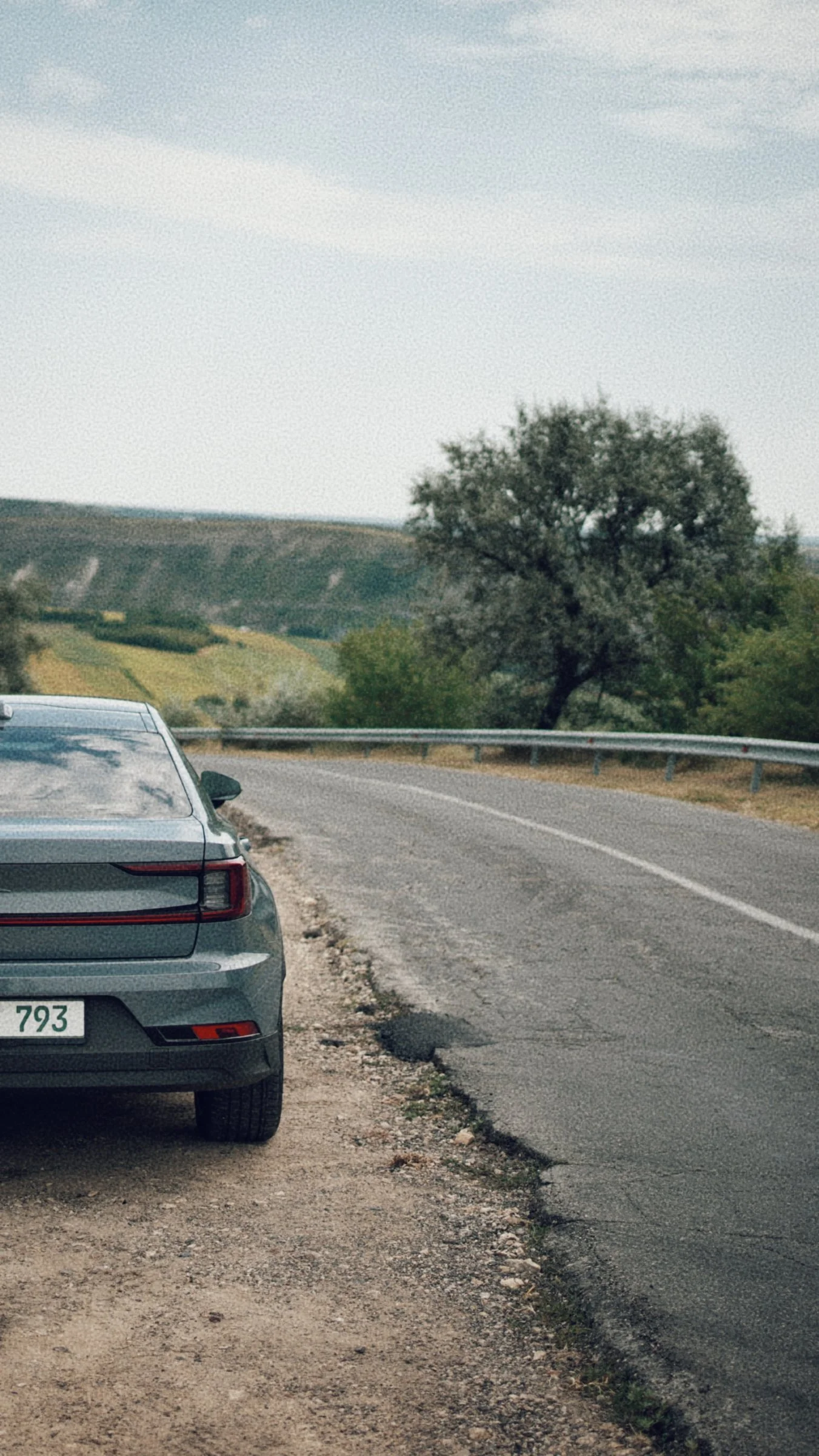 The Polestar 2 at Orheiul Vechi - sedan, gray, metallic-gray, modern, contemporary, polestar, polestar2