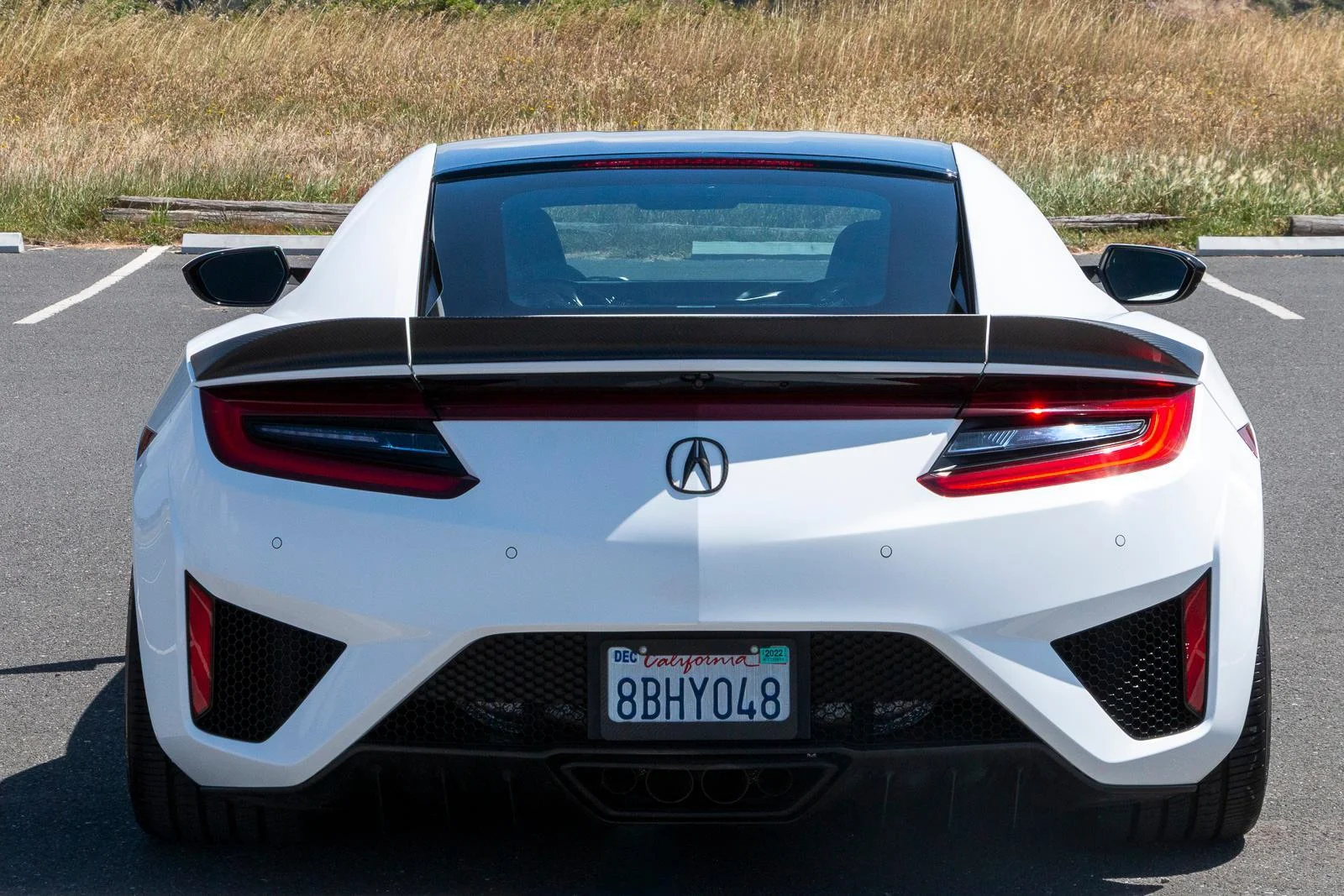 Pearl White Acura NSX Rear View - acura, nsx, supercar, hybrid, pearl-white