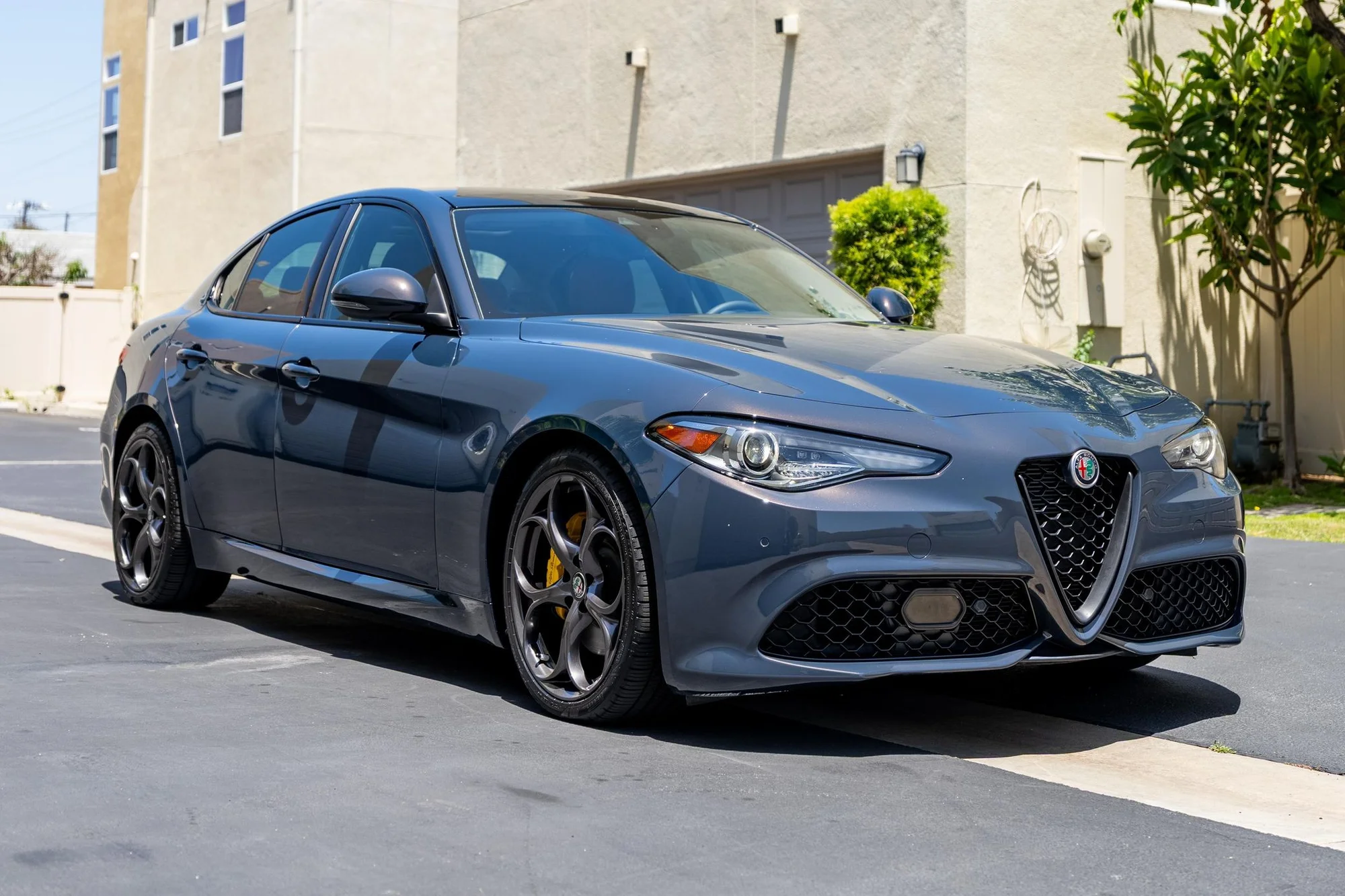 Alfa Romeo Giulia Quadrifoglio in Blue - alfa romeo, giulia, quadrifoglio, metallic blue, sedan