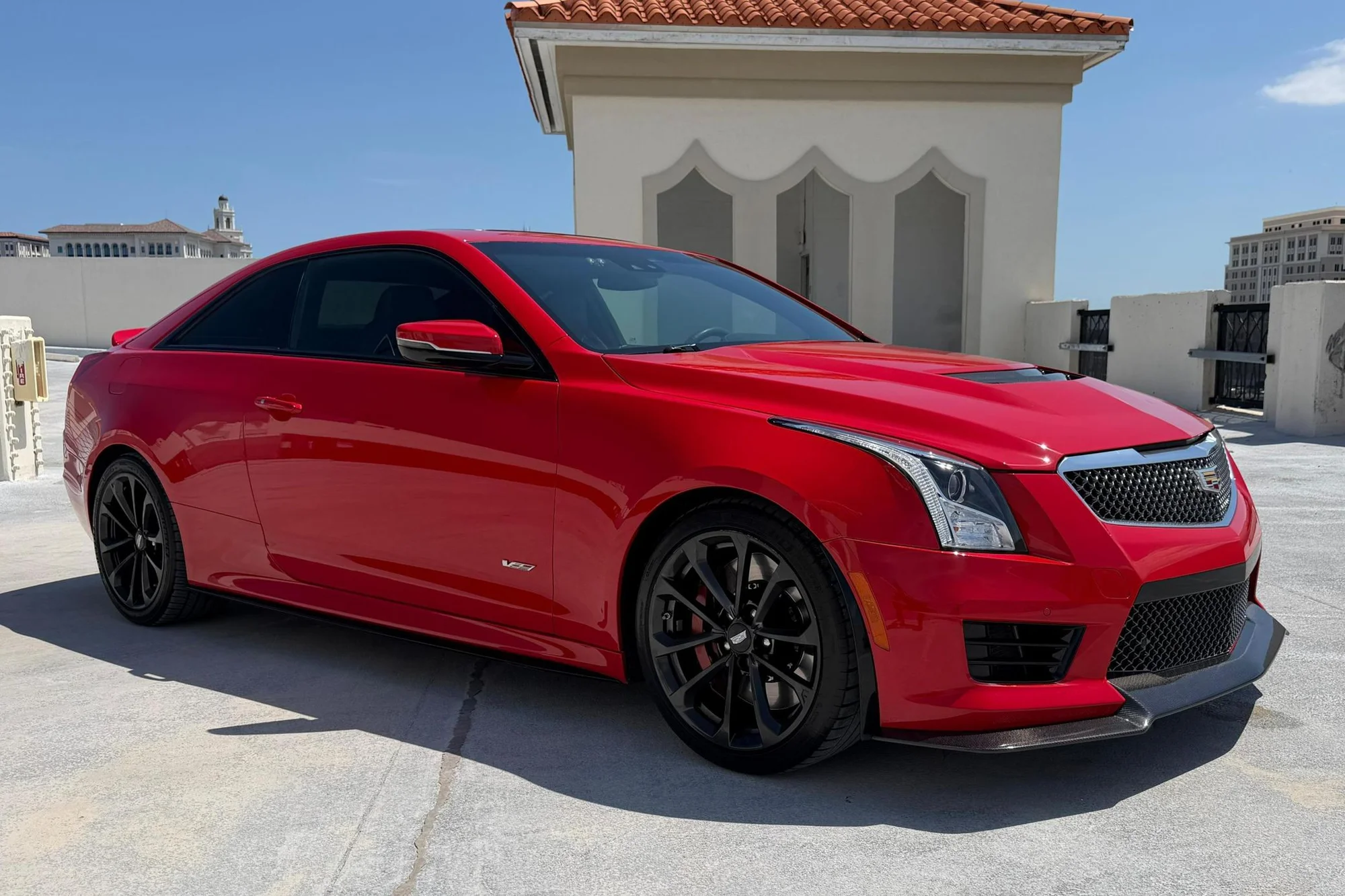 2017 Cadillac ATS-V Coupe - 6-Speed Manual, 464-hp Twin-Turbo V6, Carbon Fiber Package, Southern-Owned - cadillac, ats-v, ats-v coupe, 2017, red, coupe