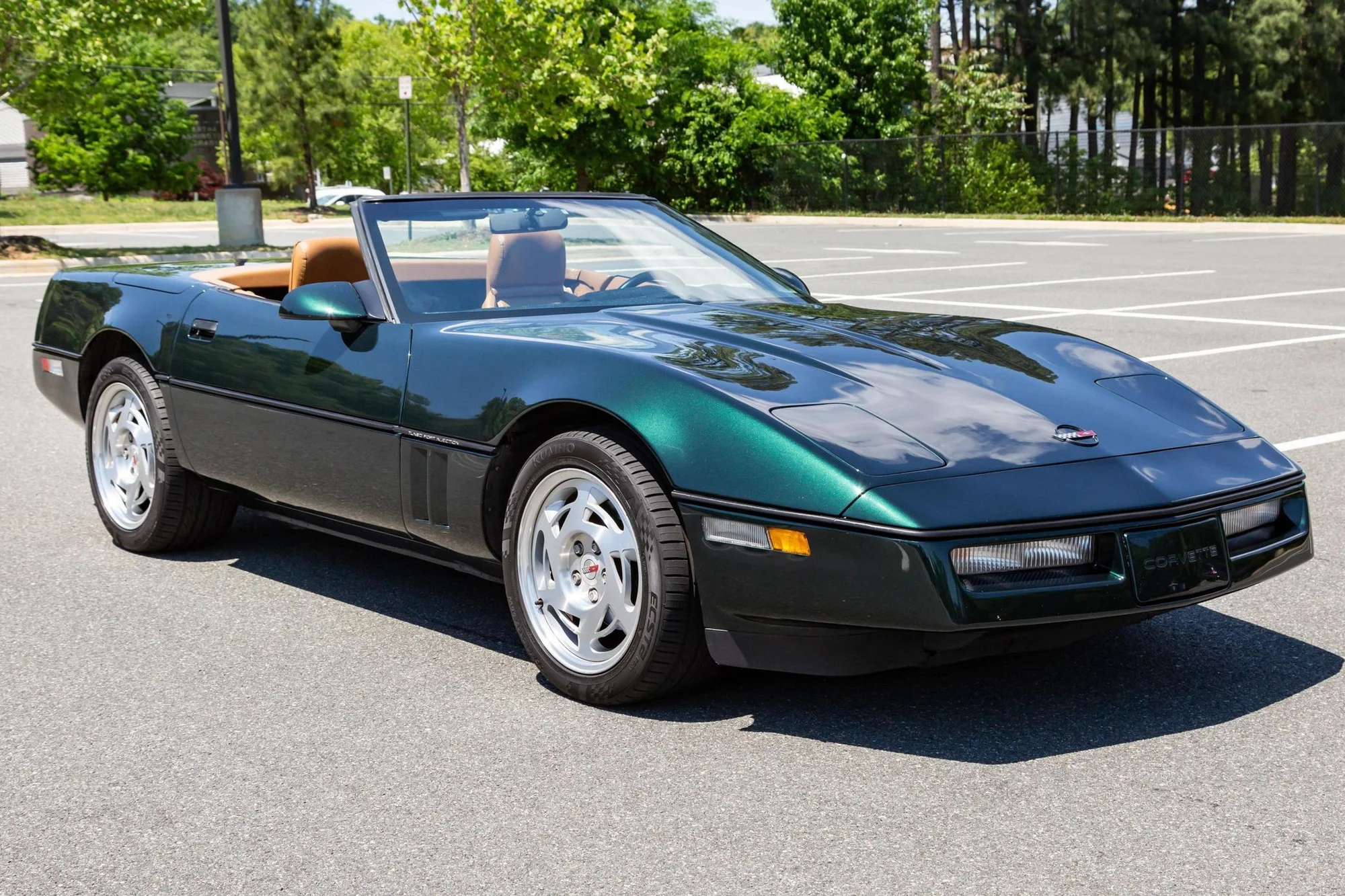 1990 Chevrolet Corvette Convertible - V8 Power, Polo Green Metallic, Hardtop Included - 1990, chevrolet, corvette, c4, convertible