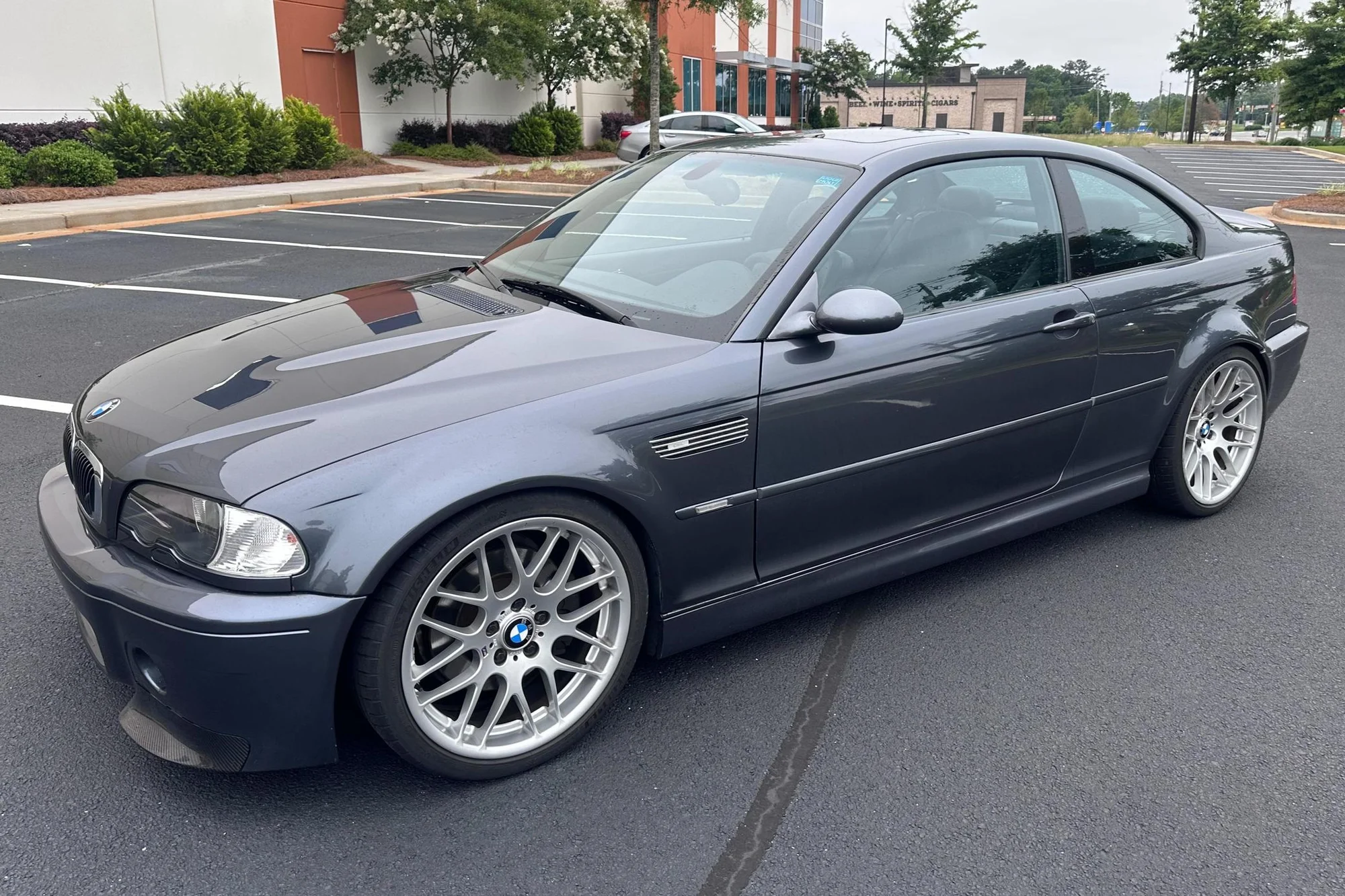 Black BMW E46 M3 with Racing Stripes - bmw, e46, m3, coupe, black